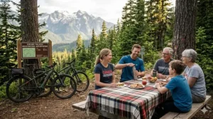 A clear infographic chart comparing the key specifications and features of several highly-rated models of hardtail eMTBs under $2500 CAD available for purchase in Canada.