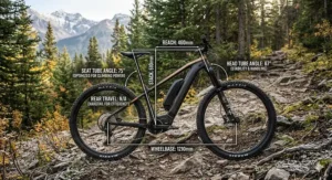 Close-up of a long-range ebike battery designed for cold weather performance and climbing in freezing Canadian temperatures.