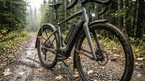 Best gravel ebike with fenders and mud-ready tires for wet Canadian spring and autumn trails.
