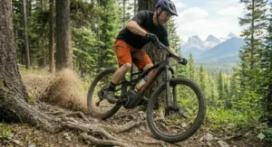Cross-country electric mountain bike under $4000 with essential Canadian trail gear and safety accessories.