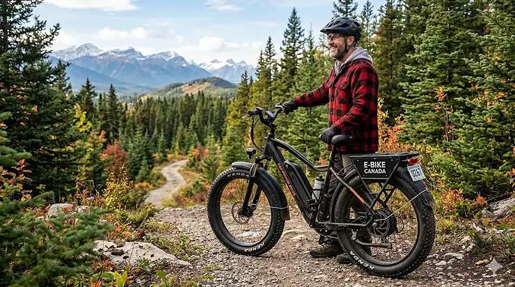 Durable fat tire electric bike for heavy riders on Canadian trails. fat tire electric bike heavy riders